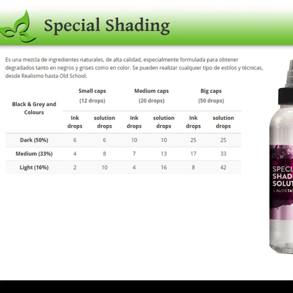 AloeTattoo Special Shading Solution 150 ml.
